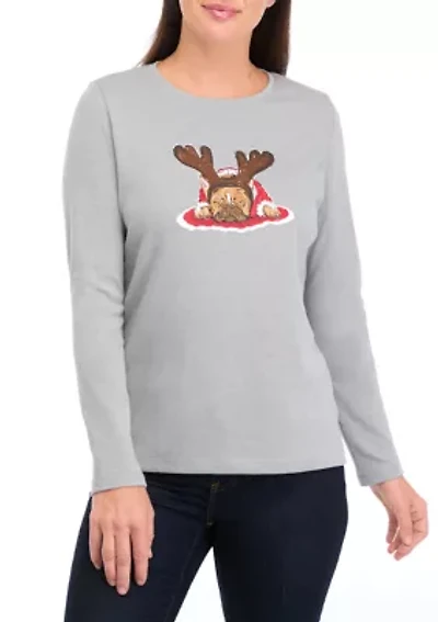 Petite Graphic Sweater