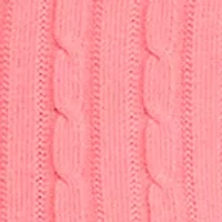 Petite Long Sleeve Cable Button Trim Sweater