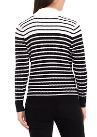 Petite Long Sleeve Cable Turtleneck Sweater