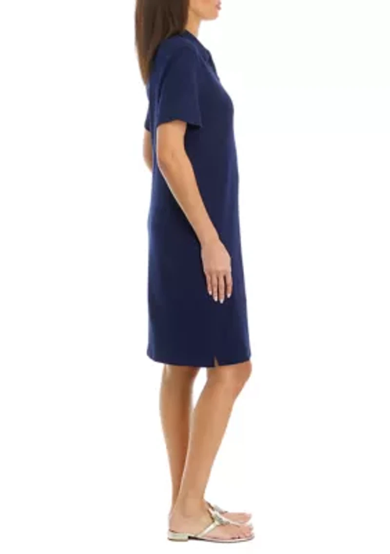 Petite Short Sleeve Polo Dress