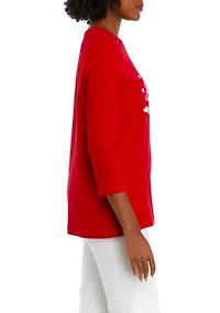 Petite 3/4 Sleeve Graphic T-Shirt