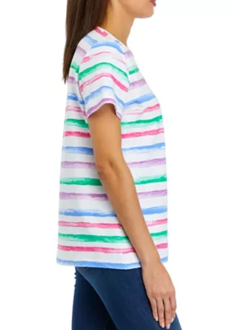 Petite Striped Crew T-Shirt