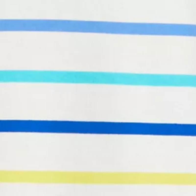 Petite Short Sleeve Stripe Polo Shirt