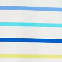 Petite Short Sleeve Stripe Polo Shirt