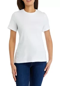 Petite Solid Cotton T-Shirt