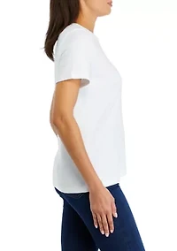 Petite Solid Cotton T-Shirt