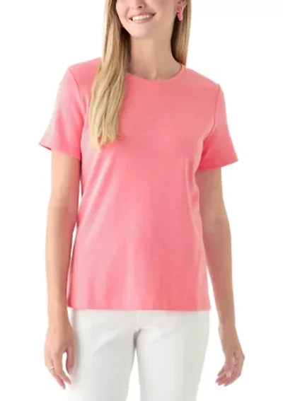 Petite Short Sleeve Heather T-Shirt