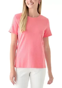 Petite Short Sleeve Heather T-Shirt