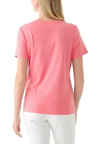 Petite Short Sleeve Heather T-Shirt