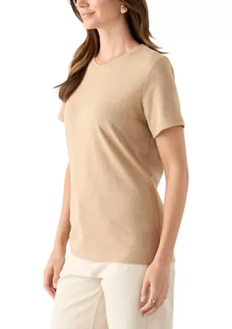 Petite Short Sleeve Heather T-Shirt