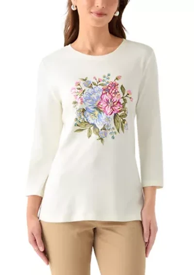 Petite Graphic Crew Neck T-Shirt