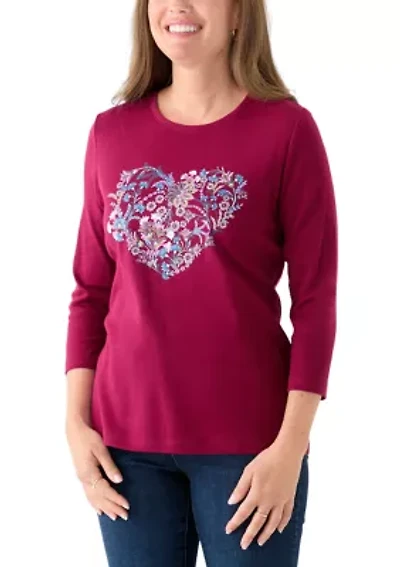 Petite Graphic Crew Neck T-Shirt