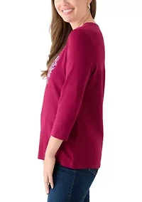 Petite Graphic Crew Neck T-Shirt