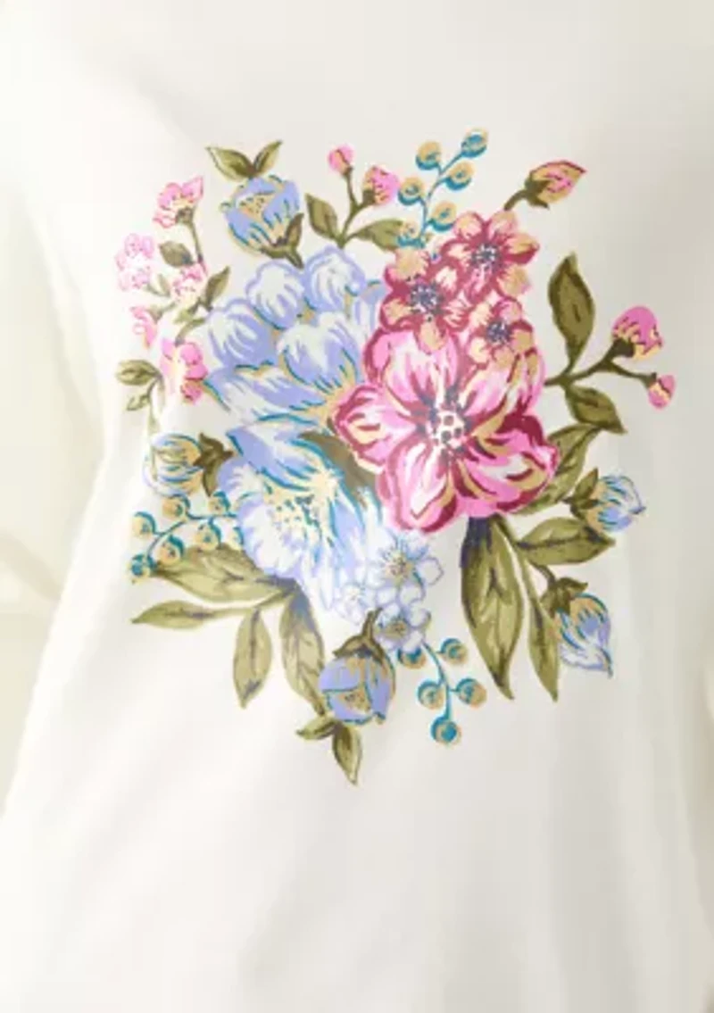 Petite Graphic Crew Neck T-Shirt