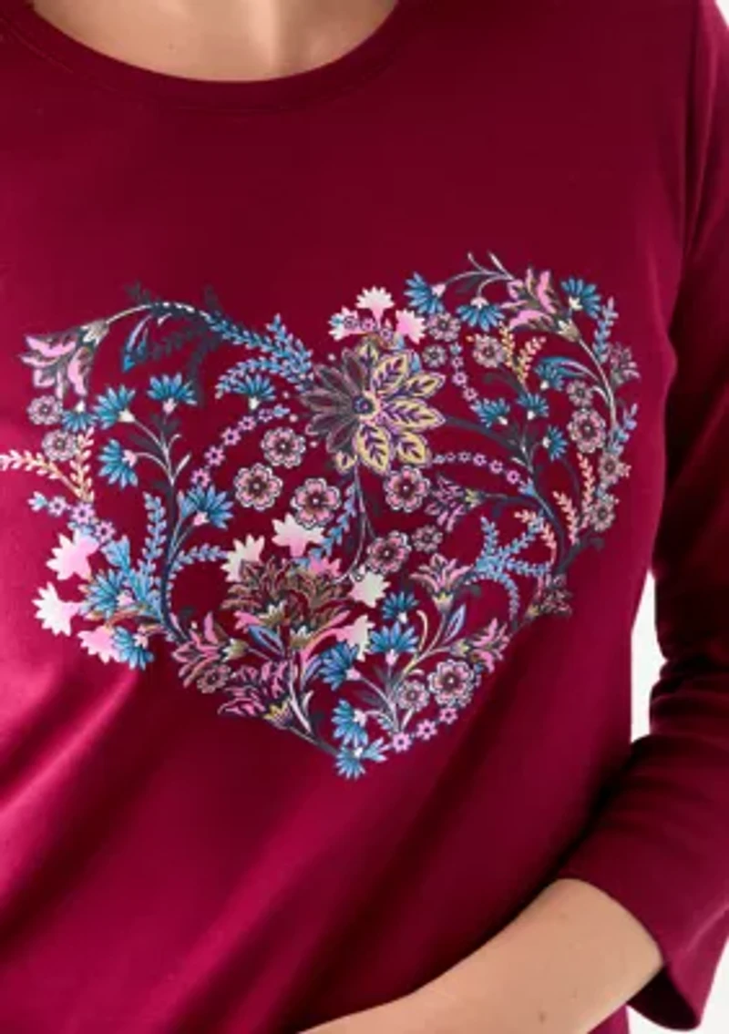 Petite Graphic Crew Neck T-Shirt