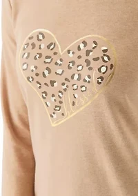 Petite 3/4 Heather Graphic T-Shirt