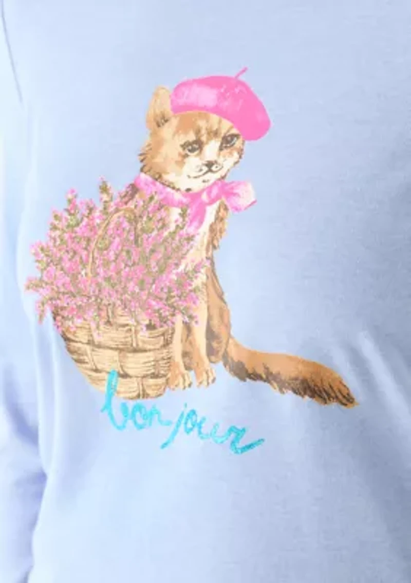 Petite 3/4 Heather Graphic T-Shirt