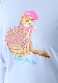 Petite 3/4 Heather Graphic T-Shirt