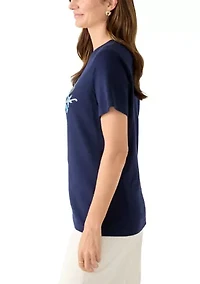 Petite Graphic Crew Neck T-Shirt
