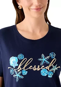 Petite Graphic Crew Neck T-Shirt