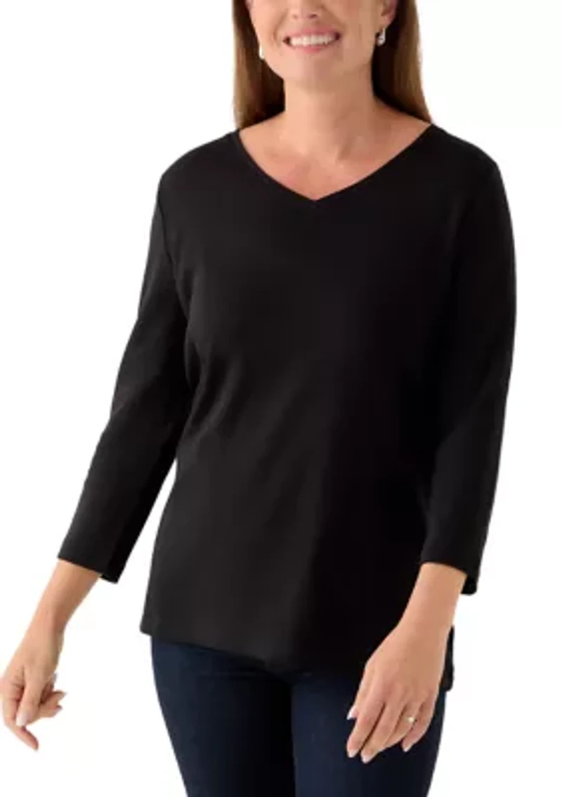 Petite V-Neck T-Shirt