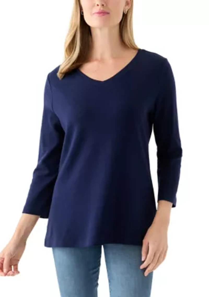 Petite V-Neck T-Shirt