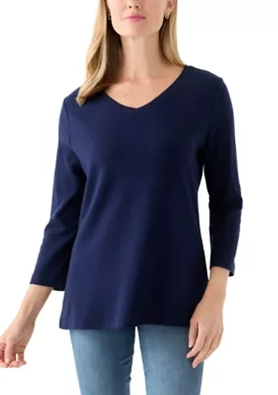 Petite V-Neck T-Shirt