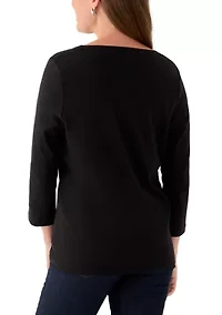 Petite V-Neck T-Shirt