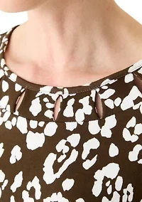 Petite 3/4 Sleeve Printed T-Shirt