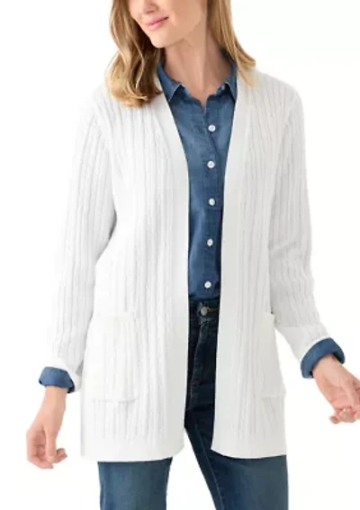 Petite Cable Cardigan