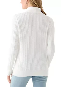 Petite Cable Turtleneck Sweater