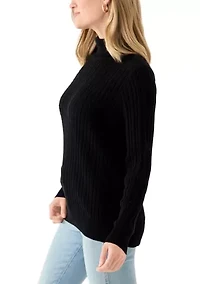 Petite Cable Turtleneck Sweater