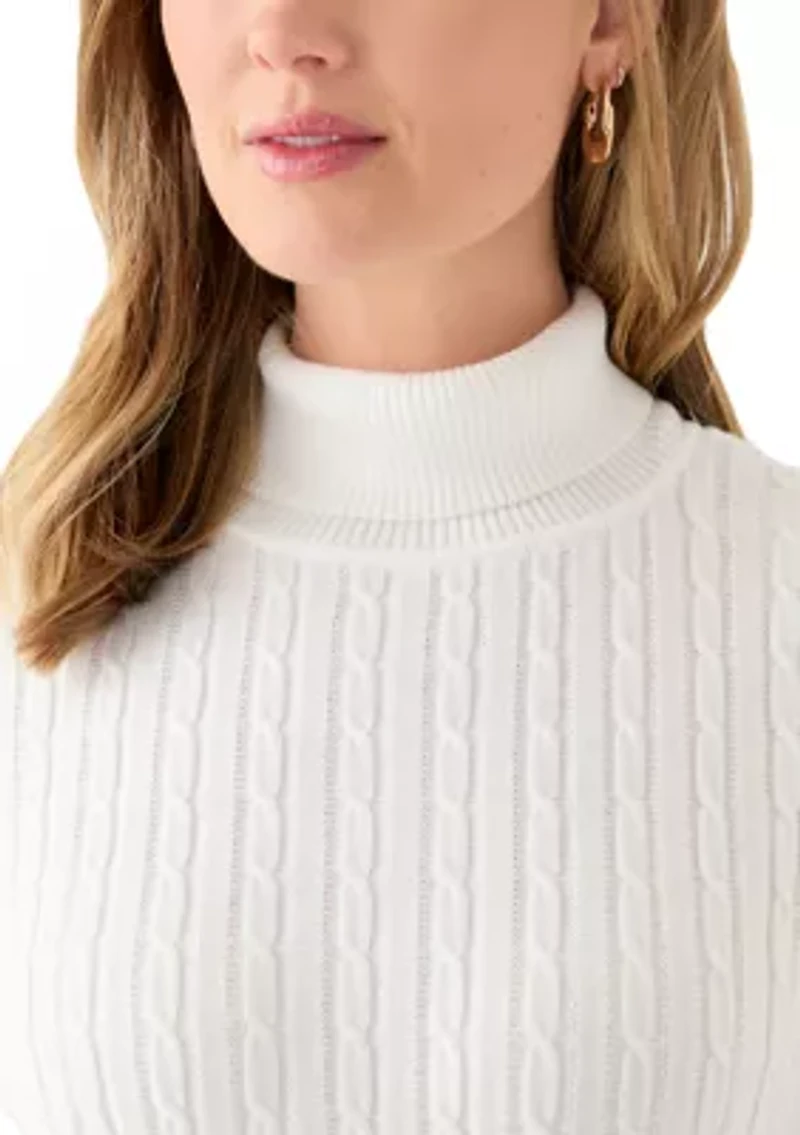 Petite Cable Turtleneck Sweater