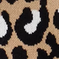 Petite Long Sleeve Crew Neck Jacquard Sweater