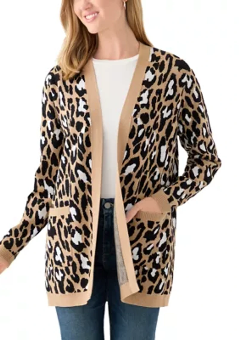 Petite Jacquard Cardigan