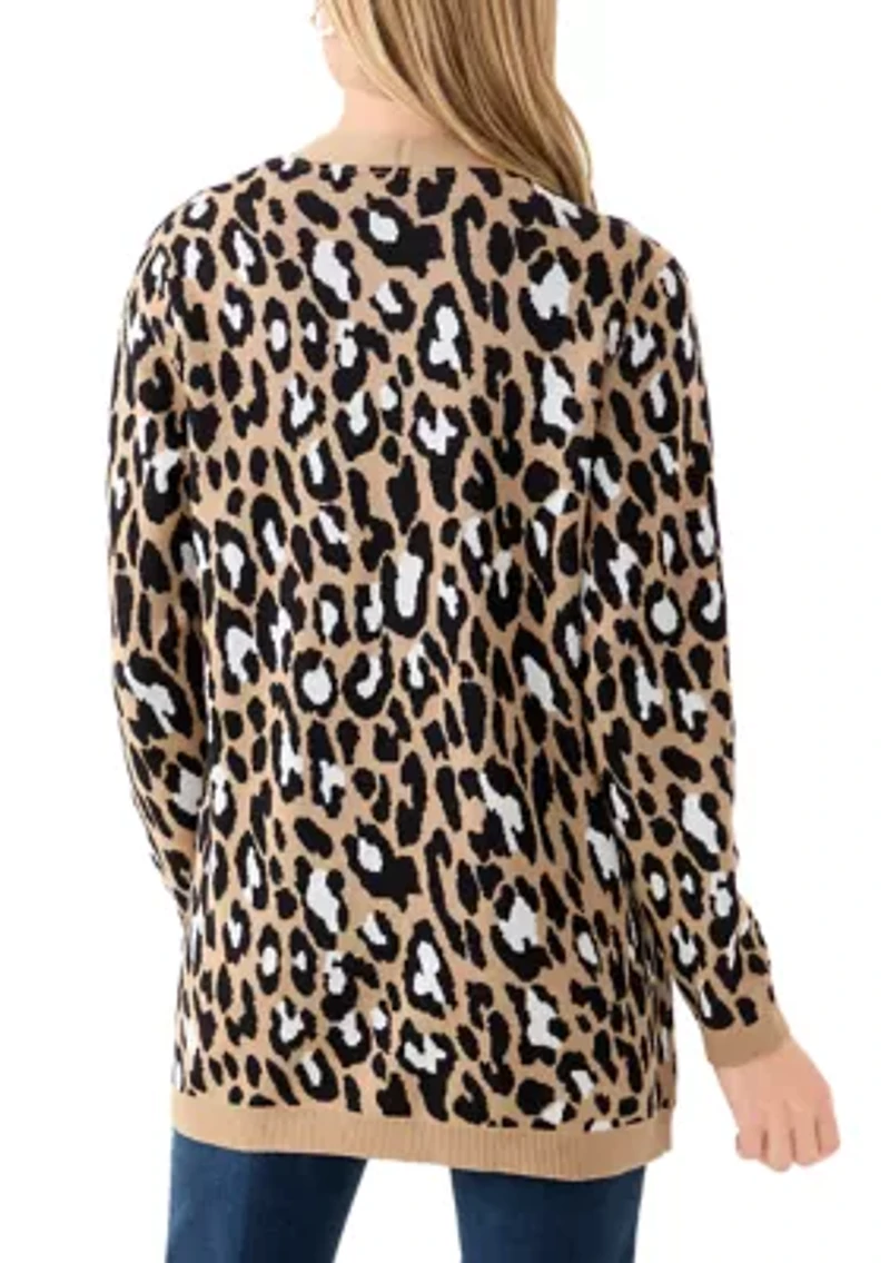 Petite Jacquard Cardigan