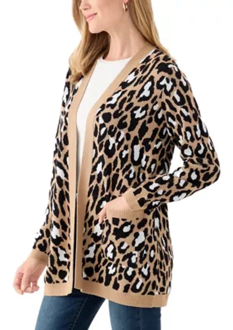 Petite Jacquard Cardigan
