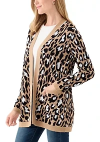 Petite Jacquard Cardigan