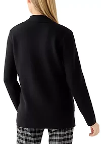 Petite Open Front Sweater Blazer