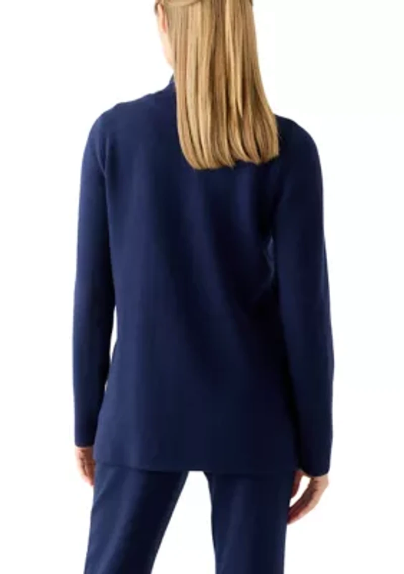 Petite Open Front Sweater Blazer