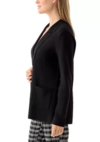 Petite Open Front Sweater Blazer