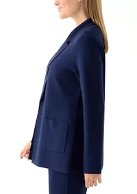 Petite Open Front Sweater Blazer