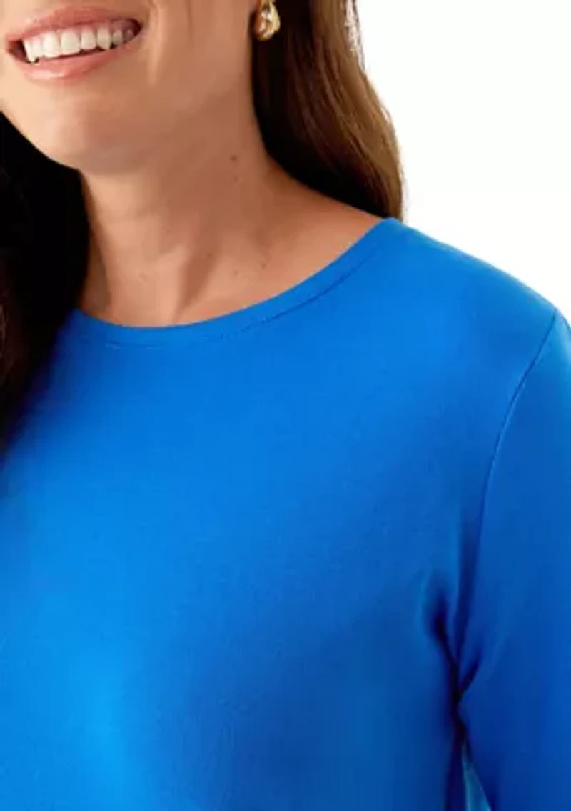 Petite 3/4 Crew Fashion Top