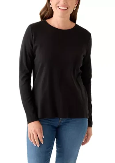 Petite Long Sleeve Crew Core Top