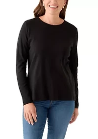 Petite Long Sleeve Crew Core Top