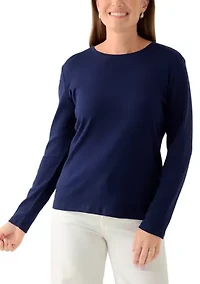 Petite Long Sleeve Crew Core Top