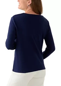 Petite Long Sleeve Crew Core Top