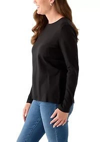 Petite Long Sleeve Crew Core Top