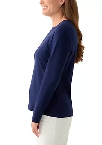 Petite Long Sleeve Crew Core Top