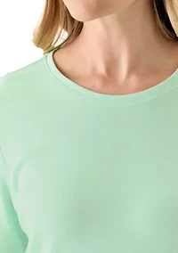 Petite Long Sleeve Crew Neck Shirt